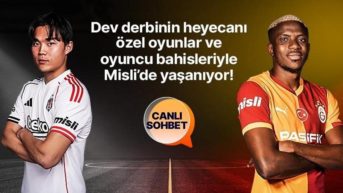 Beşiktaş – Galatasaray derbisinin heyecanı özel oyunlar ve oyuncu bahisleriyle Misli’de yaşanıyor!