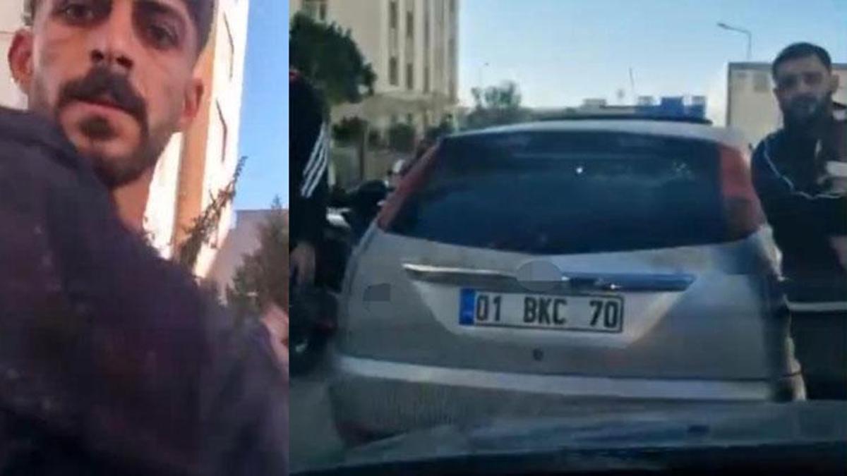 Trafikte yol verme kavgasında aracın önünü kesip saldırdılar