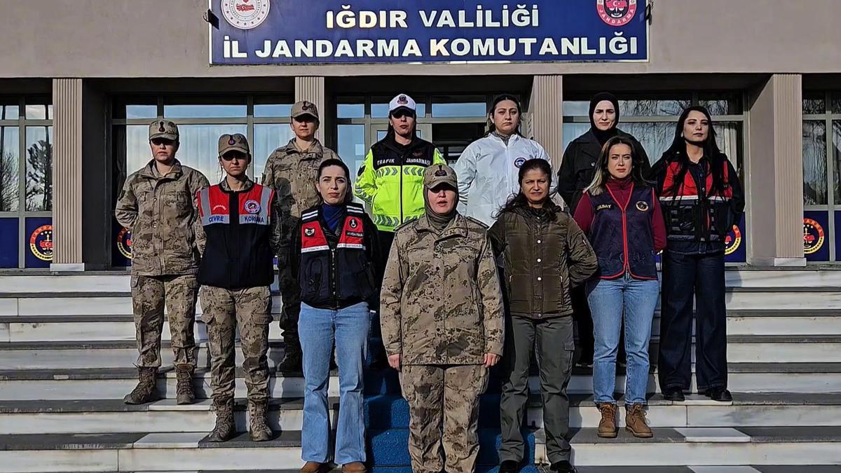 Iğdır’da kadın jandarmalardan 8 Mart’a özel video