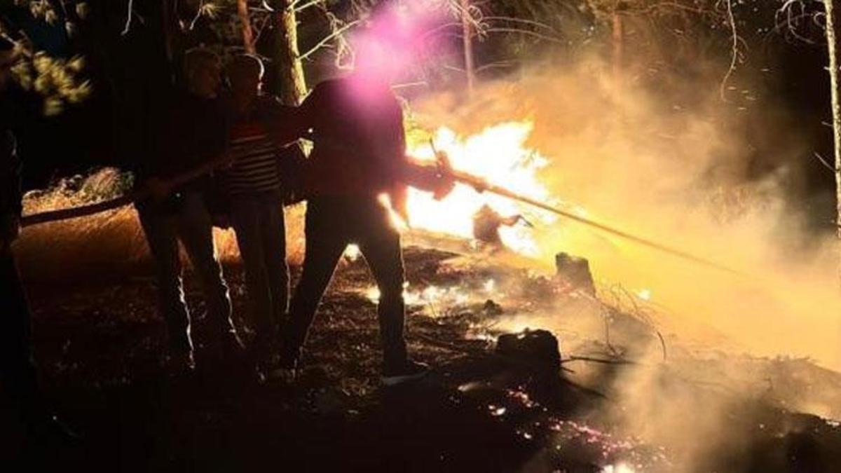 Dörtyol’da ormanlık alanda çıkan yangın büyümeden söndürüldü