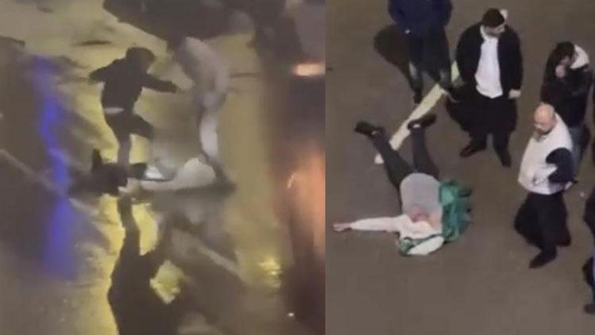 İzmit'te cadde ortasında dehşet anları: Tekme ve yumruklarla feci şekilde darbedildi