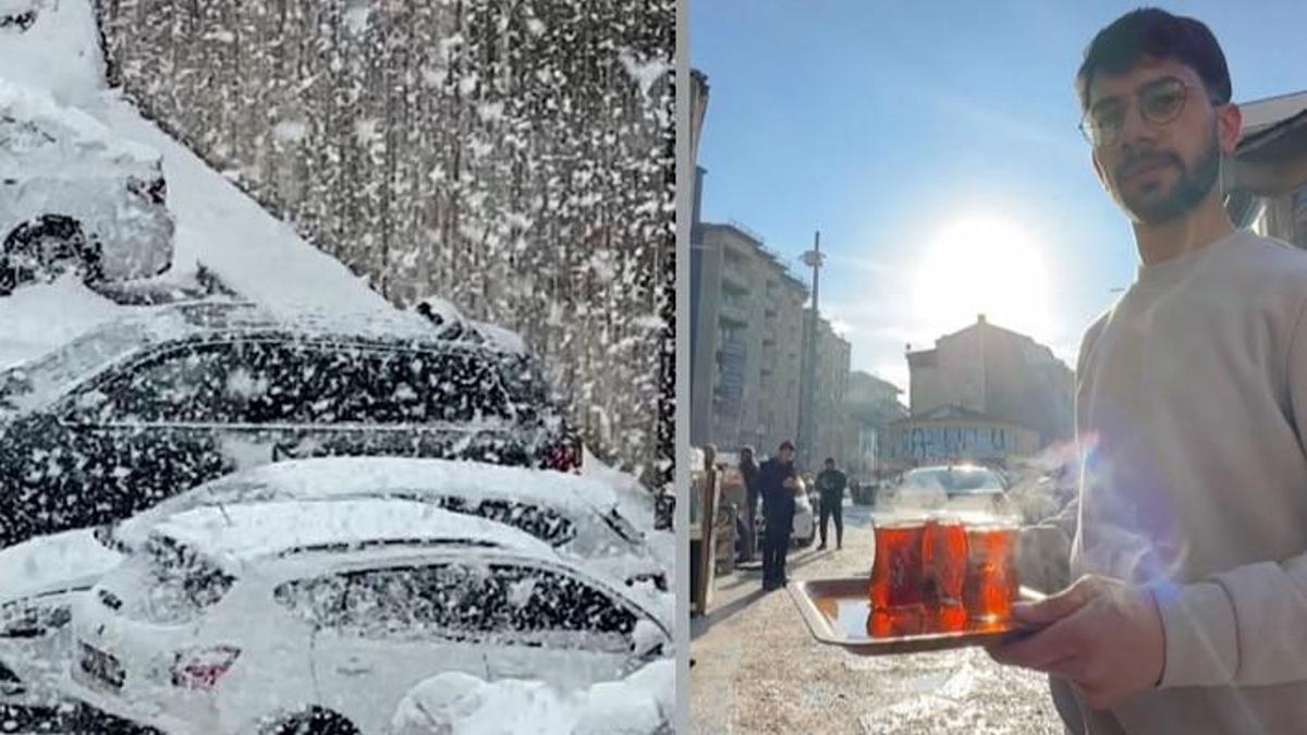 İki gün içinde mevsim değişti! Önce kar sonra güneş