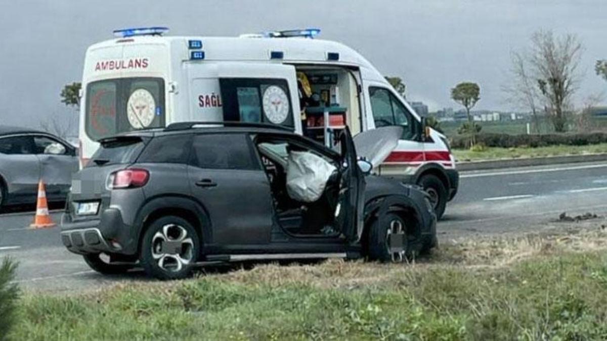 Tekirdağ'da iki aracın çarpıştığı kazada 2 kişi yaralandı