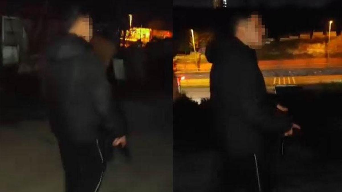 Sokakta uzun namlulu silahla dolaştı, o anları kayda aldı