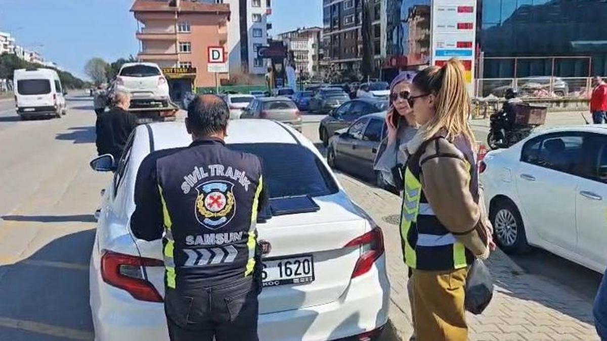 Samsun'da korsan kadın taksiciye büyük para cezası!