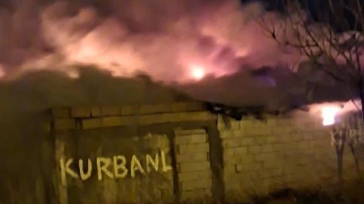 Kayseri’de müstakil ev ve ahırda çıkan yangın söndürüldü