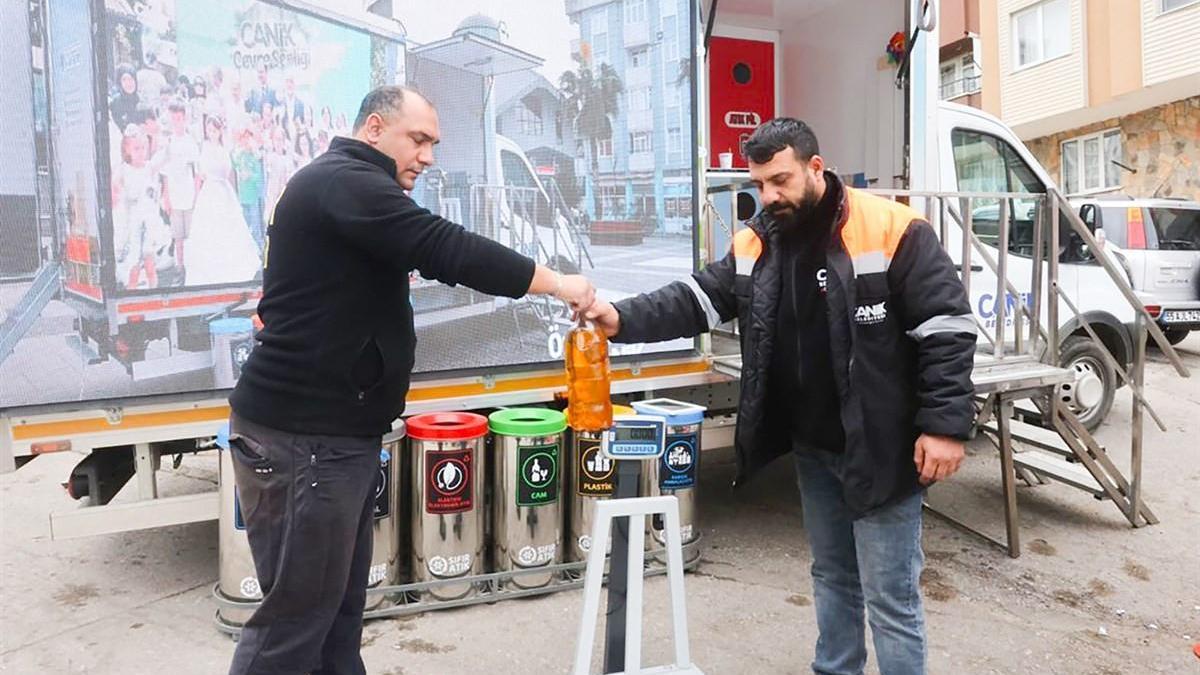 Canik'te 5 ton atık geri dönüşüme kazandırıldı