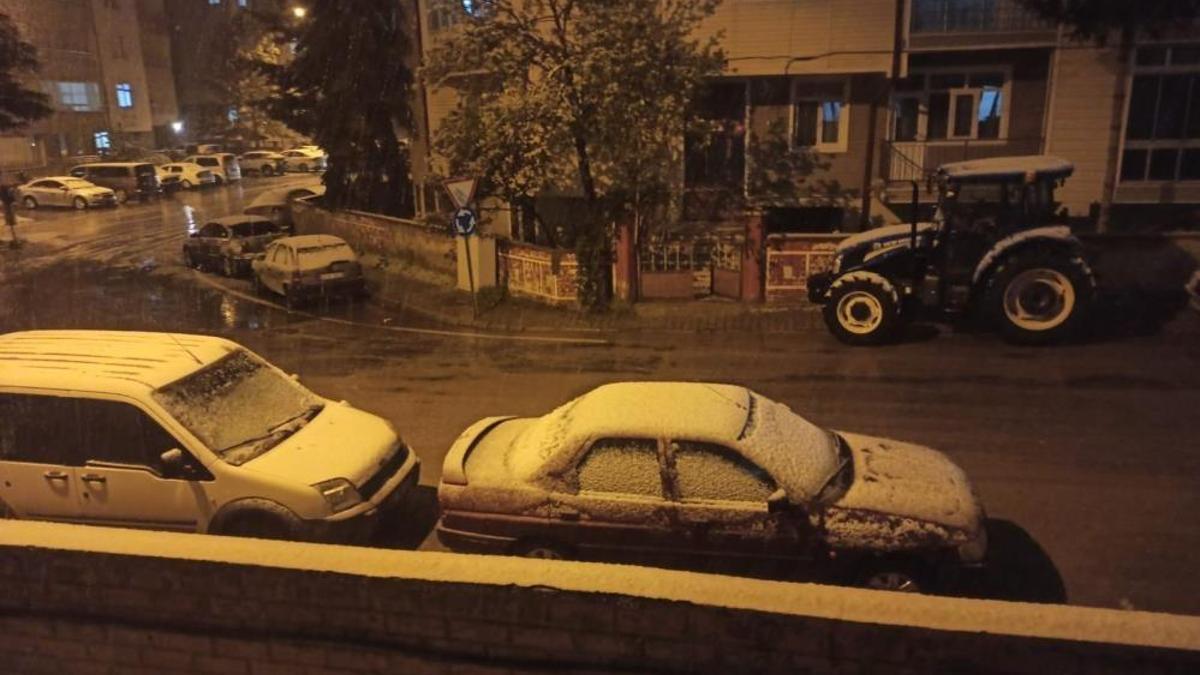 Konya’da mayıs ayında kar yağdı
