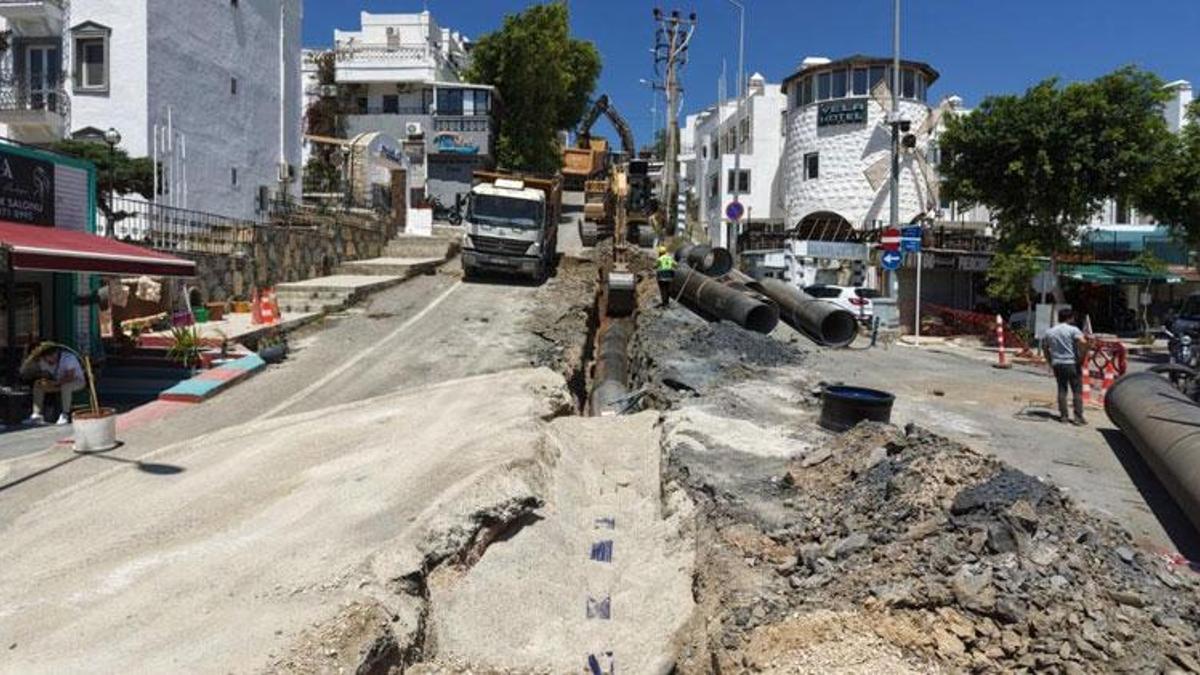 Gümbet esnafının korkularına MUSKİ 10 günde son verdi