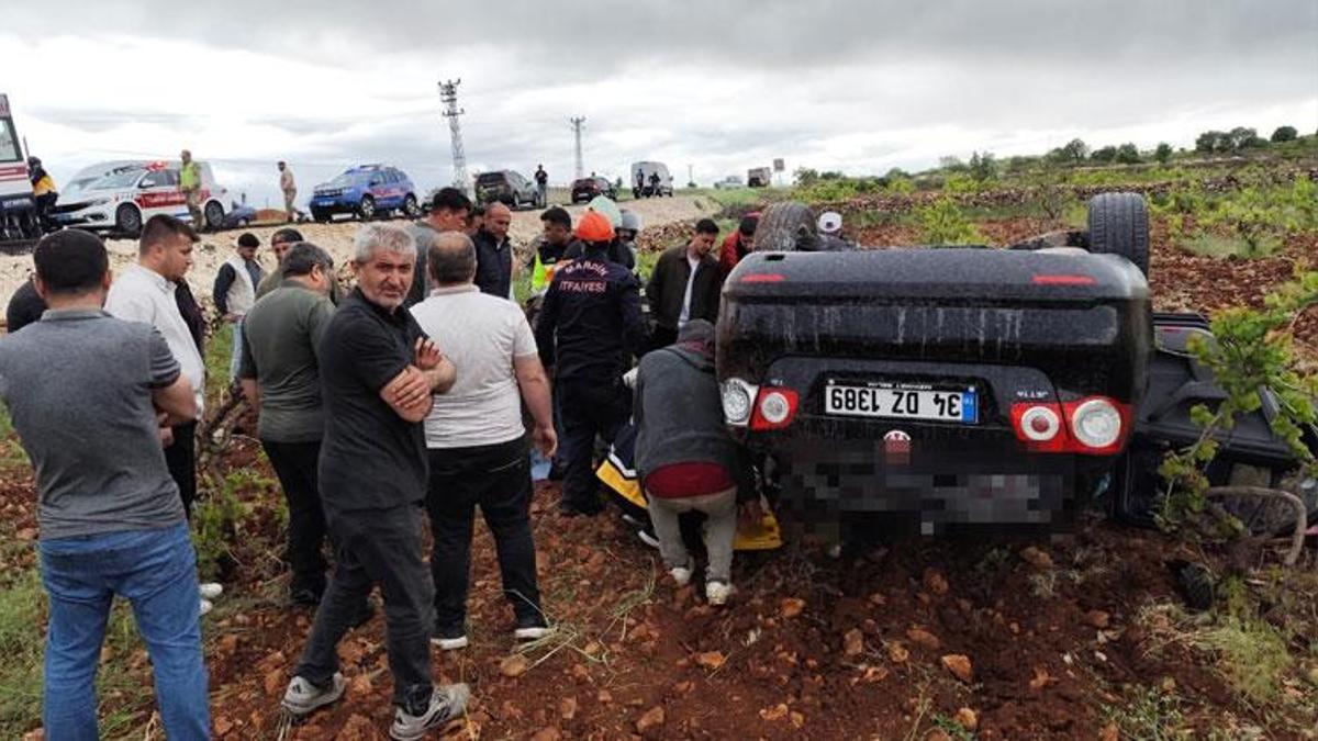 Mardin'de otomobil takla attı 1 kişi hayatını kaybetti