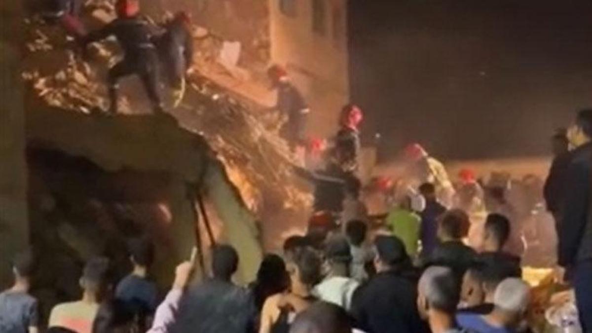 Fas'ta dört katlı bina çöktü 11 kişi hayatını kaybetti