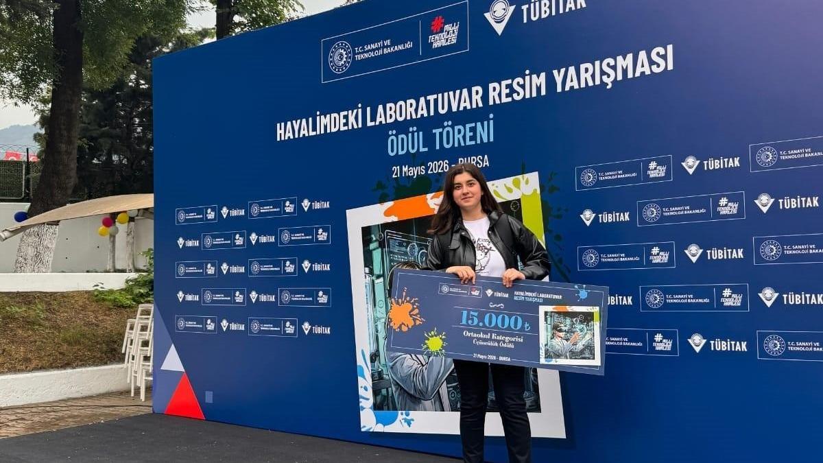 Van'lı öğrenci TÜBİTAK resim yarışmasında Türkiye 3'üncüsü oldu