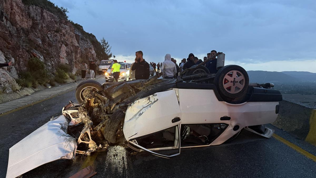 Muğla’da otomobil takla attı: 5 yaralı
