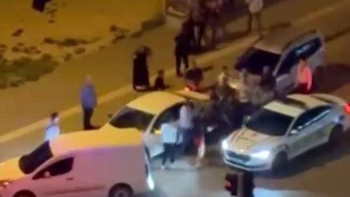 Şahinbey'de meydan savaşını aratmayan trafik kavgası