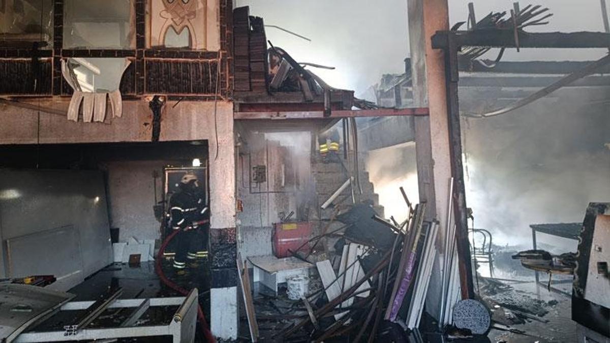 Ordu'da mobilya atölyesinde çıkan yangın korkuttu