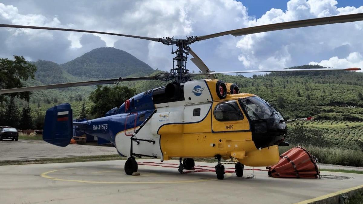 Osmaniye’de yangın helikopteri göreve hazır