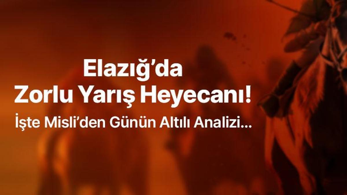 Elazığ’da Zorlu Yarış Heyecanı! İşte Misli’den Günün Altılı Analizi…