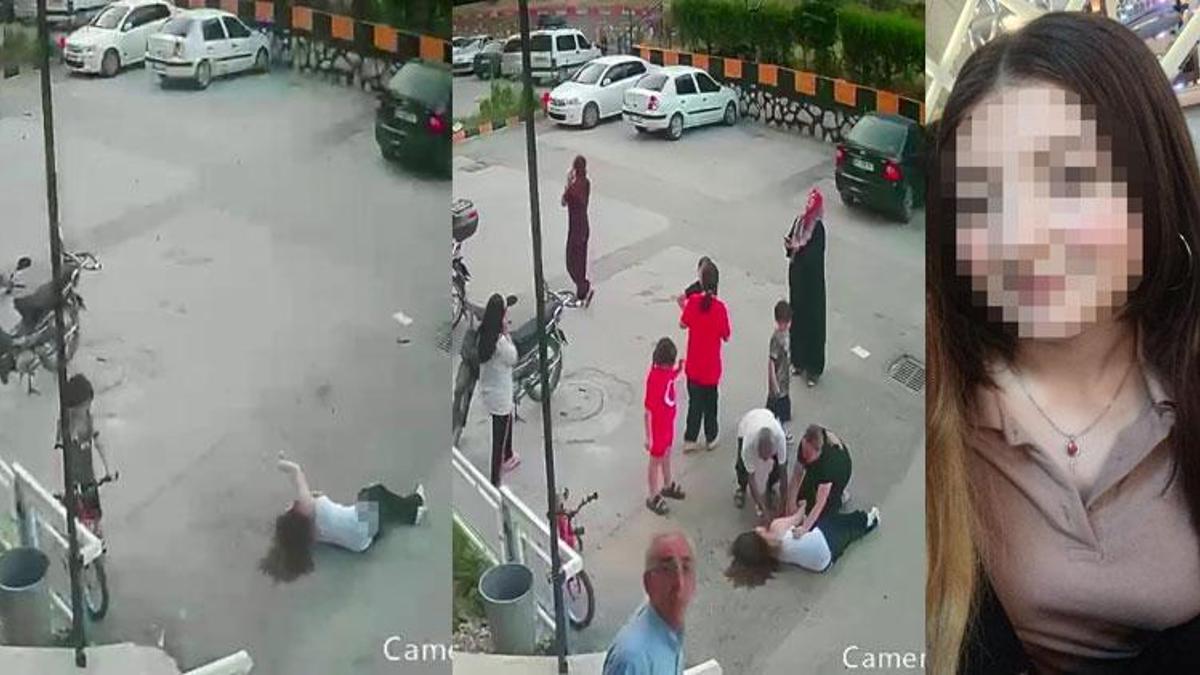 12. kattan düşen 14 yaşındaki kız çocuğu hayata tutundu: Düşme anı kamerada