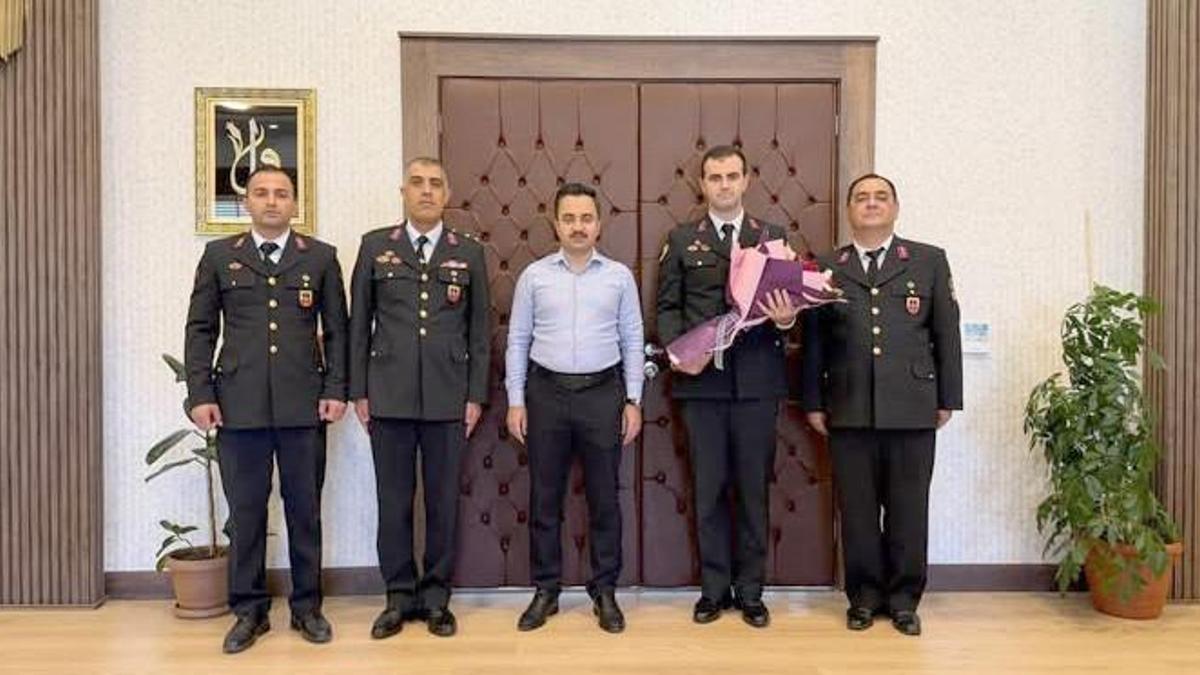 Kaymakam Erciyas’a jandarmadan ziyaret