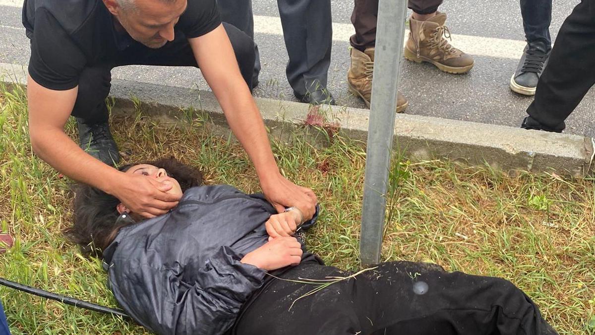 Devrilen motosikletin sürücüsü yaralandı
