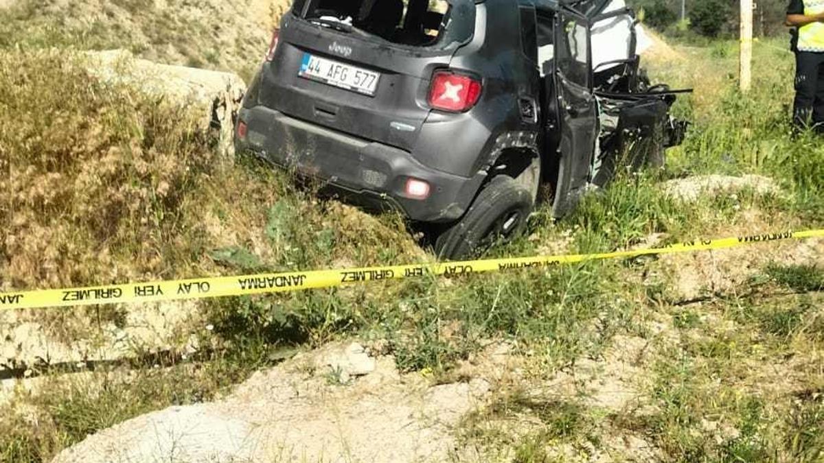 Malatya'da takla atan otomobilin sürücüsü öldü