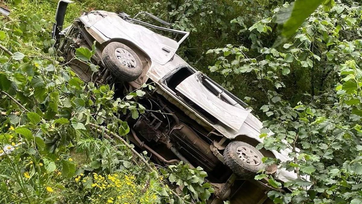 Giresun’da kamyonet fındık bahçesine yuvarlandı: 1 ölü