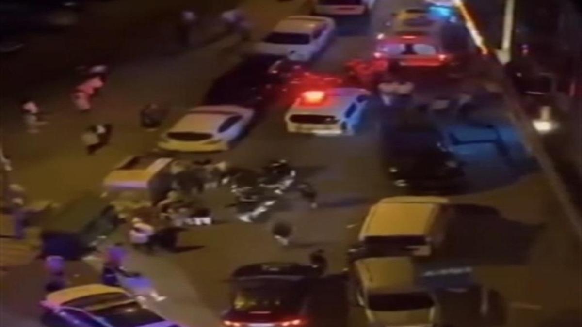 Esenler'de eşler kavga etti, polis gelince pencereden düştü!
