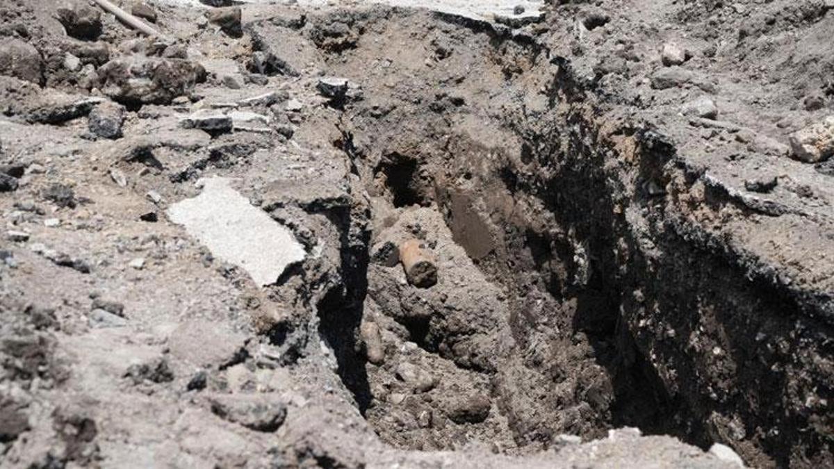 Erzurum'da kanalizasyon hattı kazısında ortaya çıkanlar panik yarattı