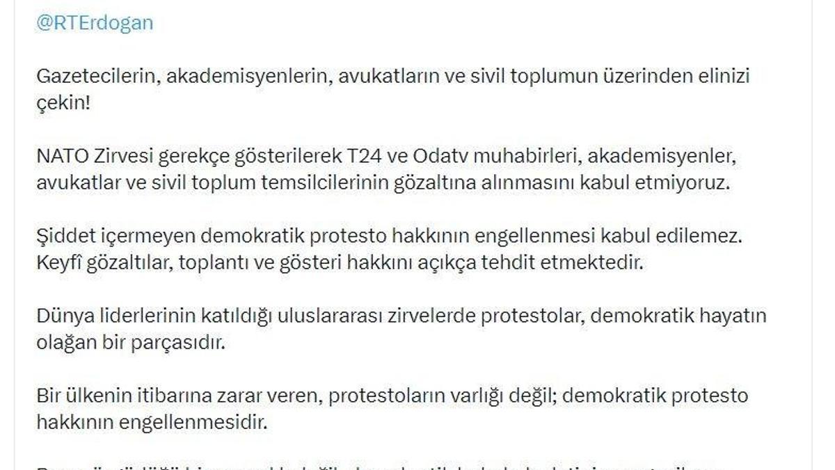 Kılıçdaroğlu: Demokratik protesto hakkının engellenmesi kabul edilemez