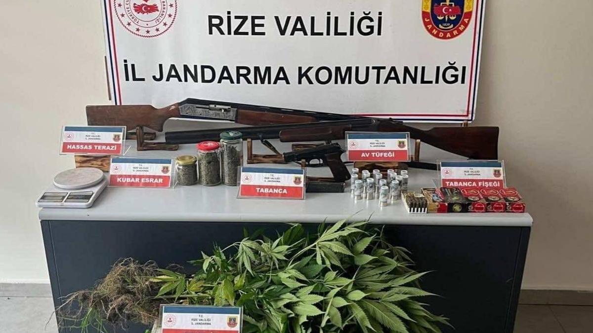Rize'de uyuşturucu satıcıları ve aranan şüphelilere yönelik operasyon: 6 gözaltı