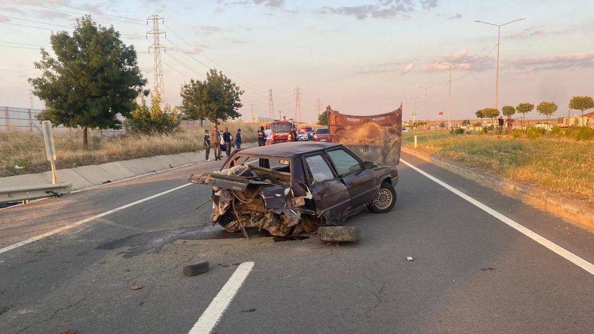 Edirne’de iki otomobil çarpıştı; 1 yaralı