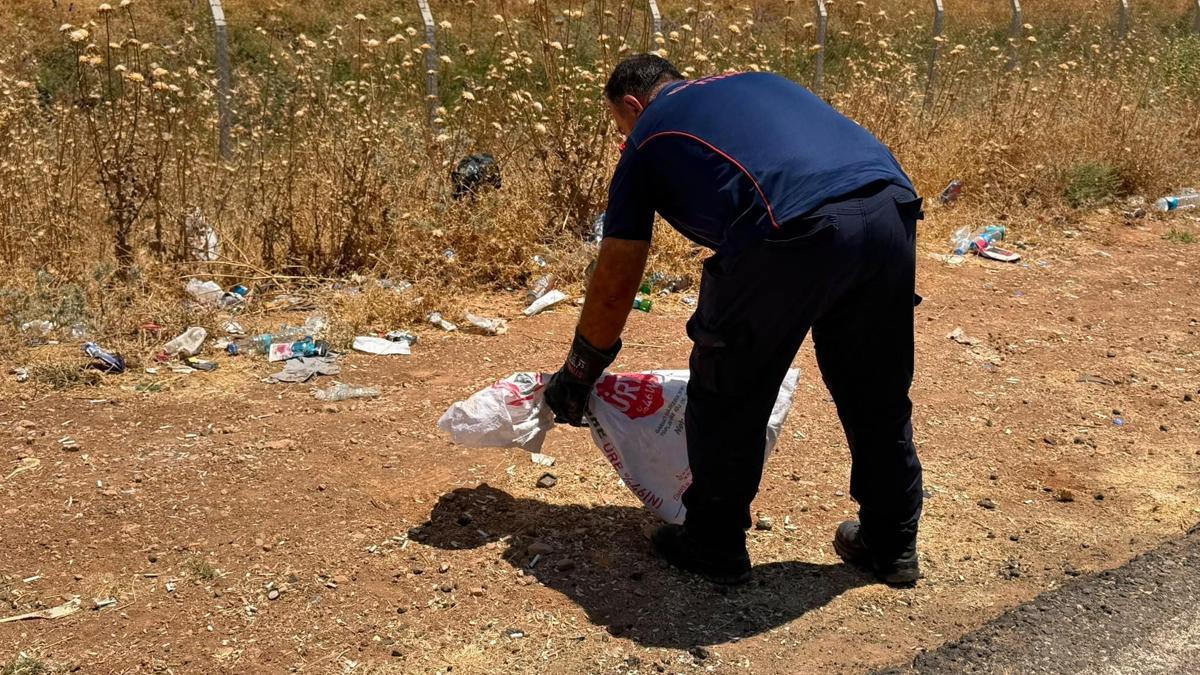 Mardin'de evin bahçesine giren yılan itfaiye ekiplerince yakalandı