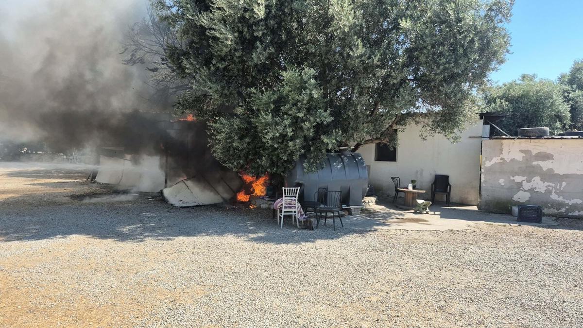 Bodrum’da personel lojmanında çıkan yangın söndürüldü