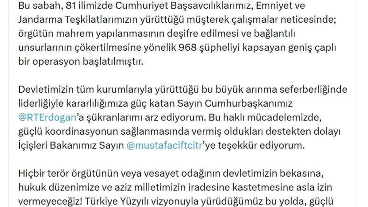 81 ilde FETÖ operasyonu; 968 şüpheli hakkında gözaltı kararı