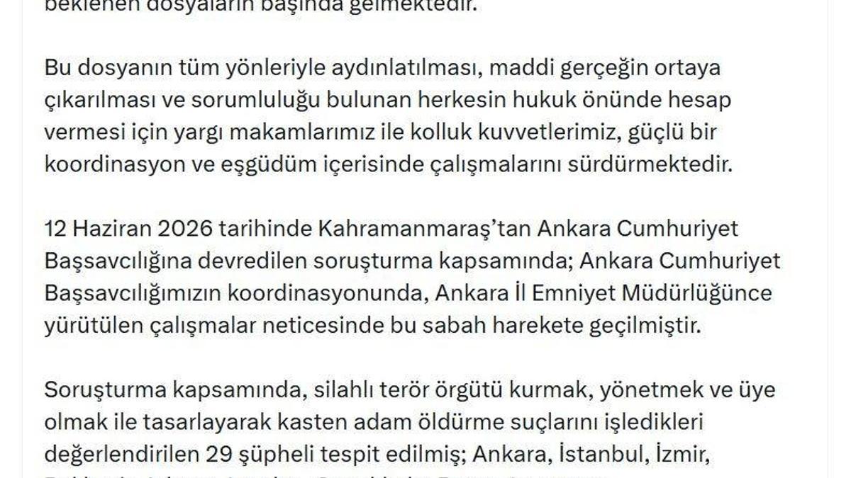 Yazıcıoğlu soruşturmasında 25 gözaltı