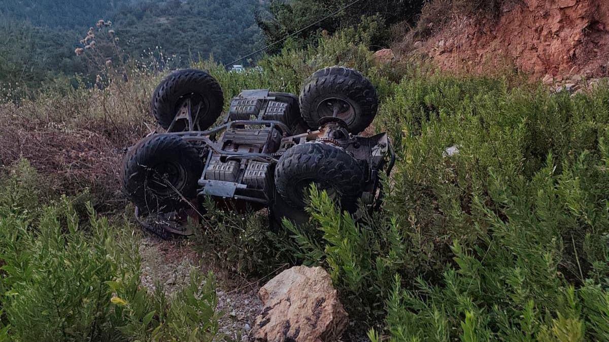 Alanya'da ATV uçuruma yuvarlandı: 1 yaralı