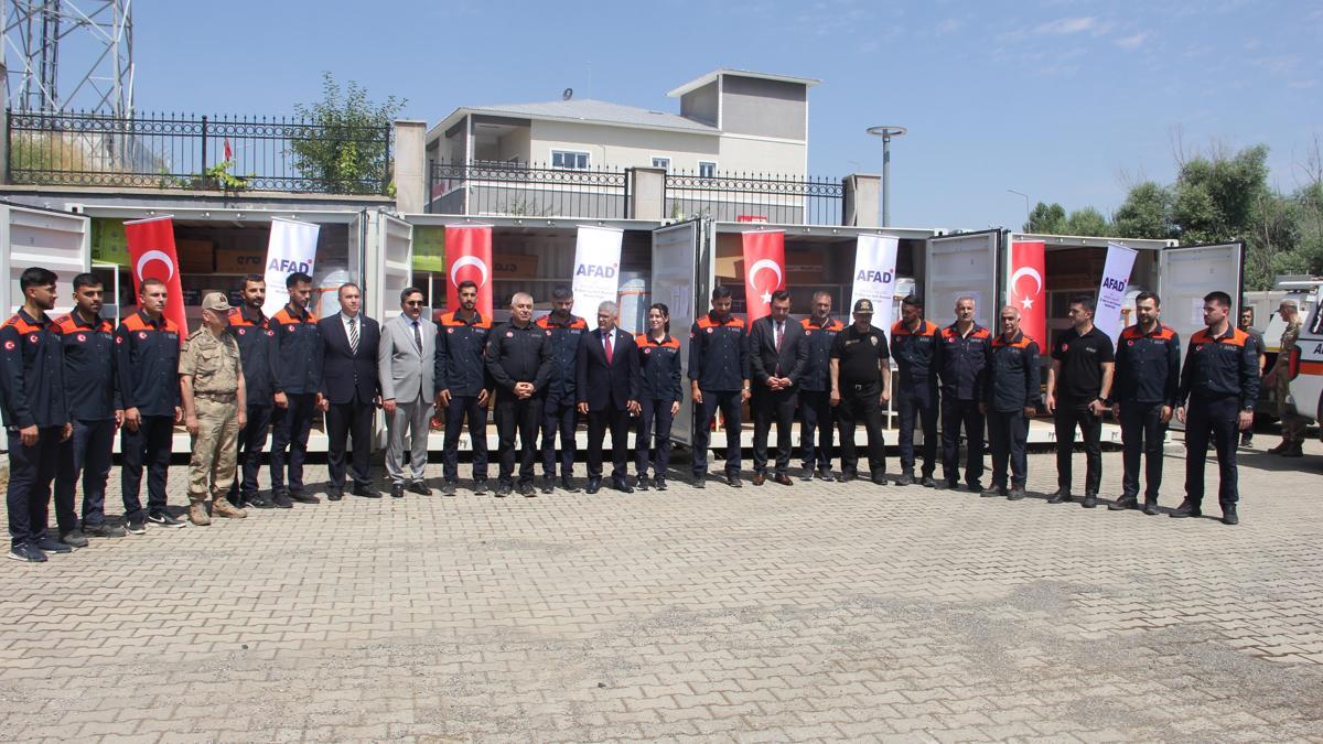 Bingöl'de afet müdahale konteynerleri kurumlara teslim edildi