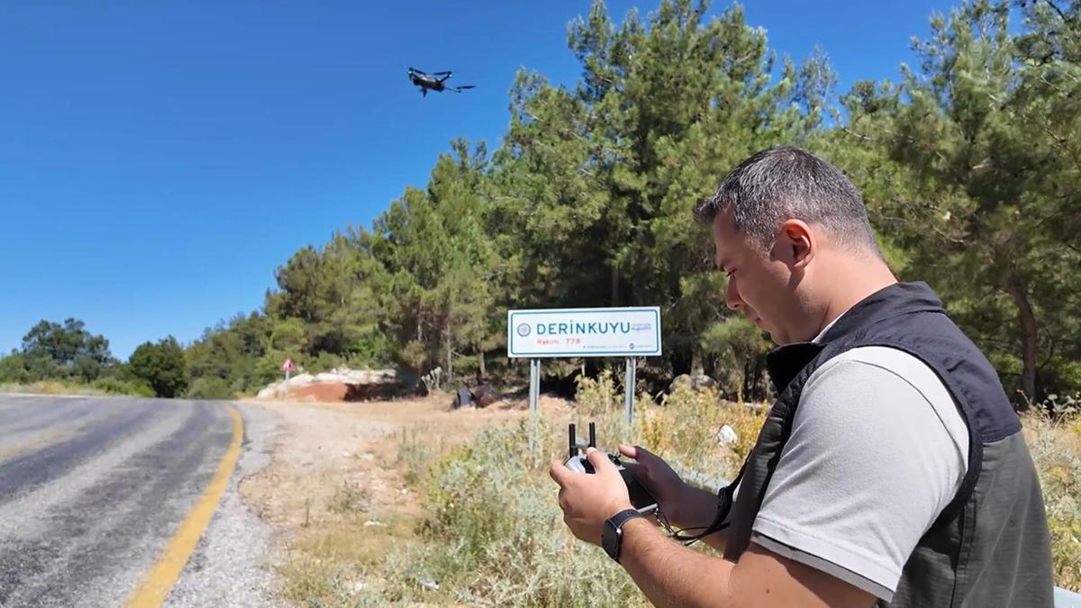 Muğla'da yangın ihtimaline karşı dron destekli takip yapılıyor