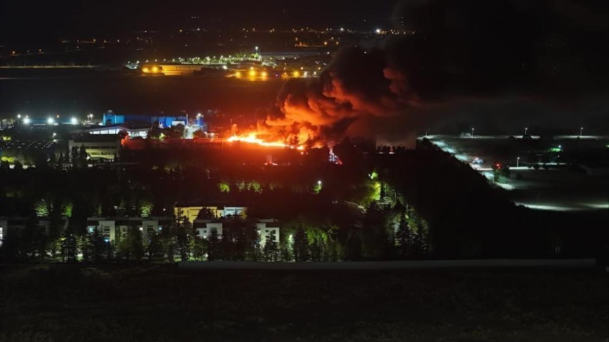 Eskişehir TEI'de yangın! Alevleri söndürme çalışmaları sürüyor