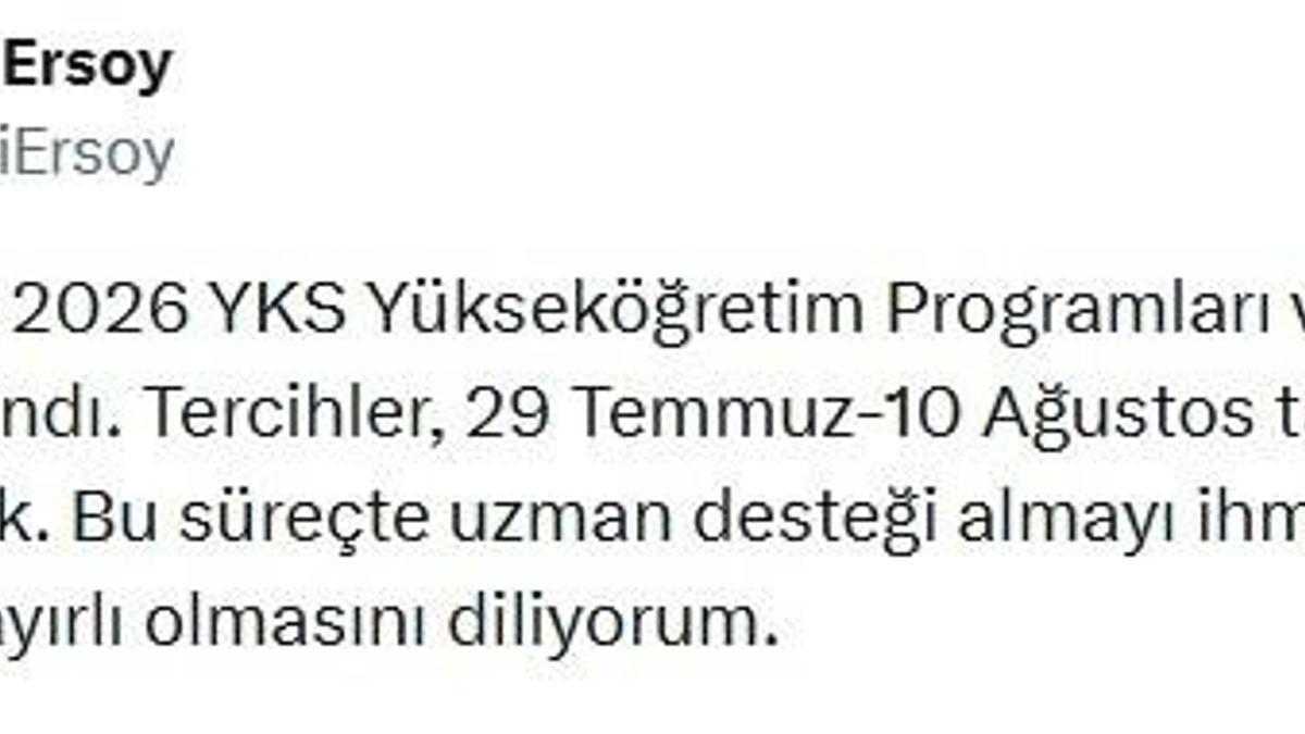 YKS Yükseköğretim Programları ve Kontenjanları Kılavuzu yayımlandı