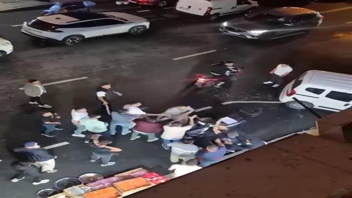 Esnaf ve zabıta Gaziosmanpaşa'da birbirine girdi: Esnaf kavgası kameraya takıldı