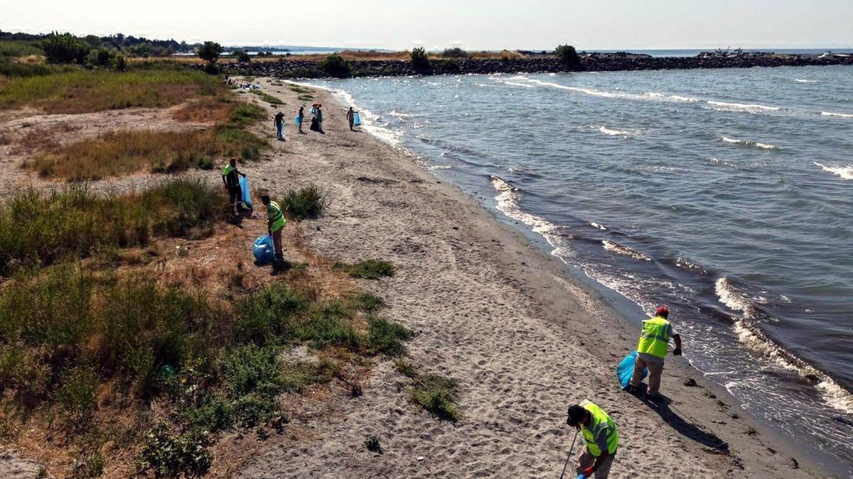Tekirdağ'da kıyı temizliği etkinliği