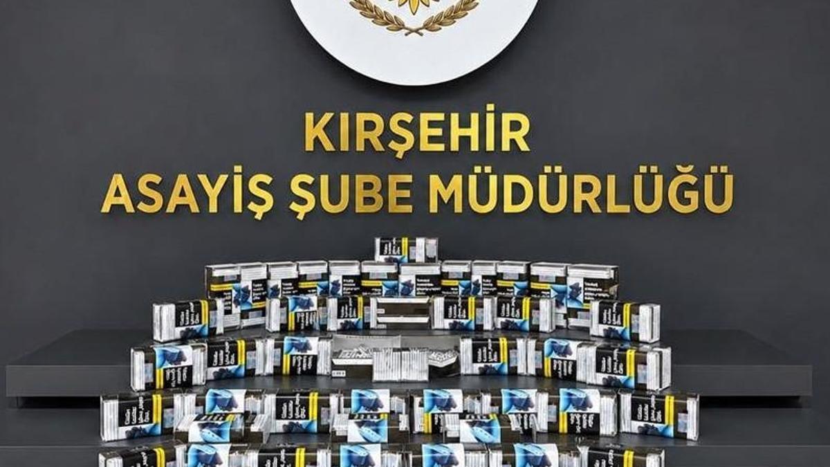 Kırşehir'de 460 paket doldurulmuş makaron ele geçirildi