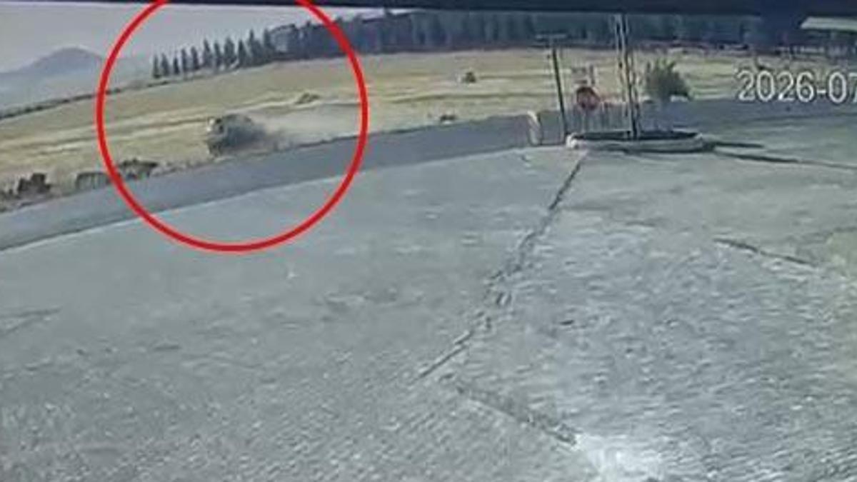 Mardin’de otomobilin takla attığı kaza kamerada