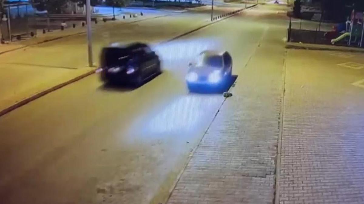 Otomobilleriyle ters yönde ilerlediler, o anlar kamerada