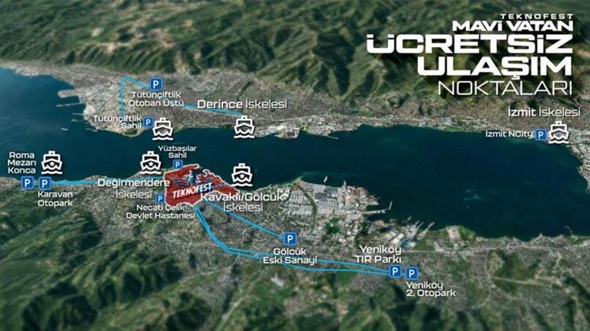 TEKNOFEST Mavi Vatan Gölcük Tersanesi Komutanlığı'nda! Ulaşım için tüm alternatifler hazırlandı