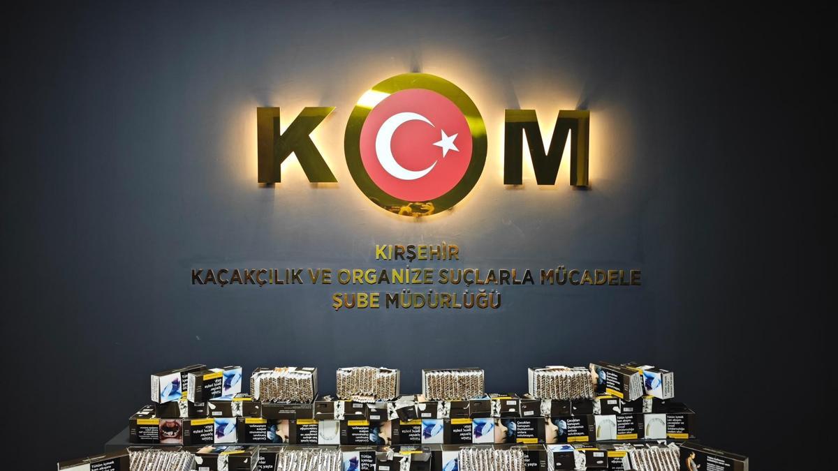 Kırşehir'de 15 bin 80 paket dolu makaron ele geçirildi