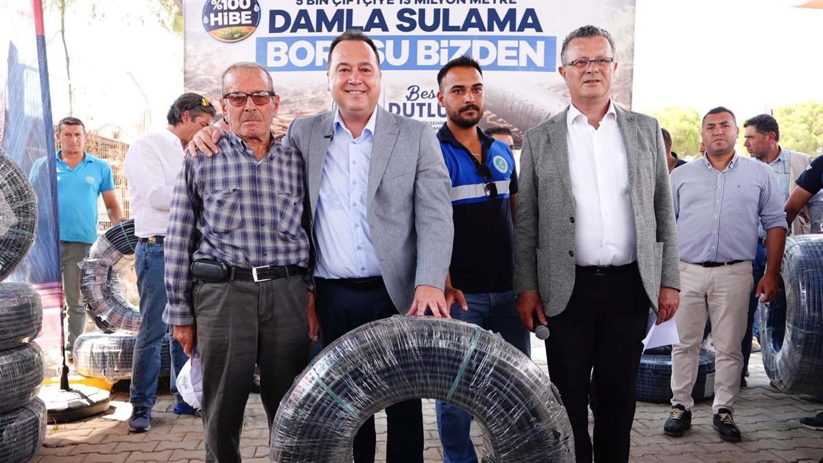 Manisa Büyükşehir'den Alaşehir'e 13,2 milyon TL'lik damla sulama desteği