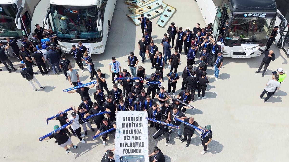 Erzurumspor taraftarı Diyarbakır deplasmanı için yola çıktı