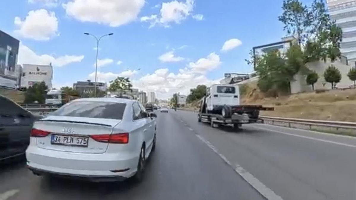 Maltepe’de trafikte makas atarak ilerleyen sürücüye 115 bin lira ceza